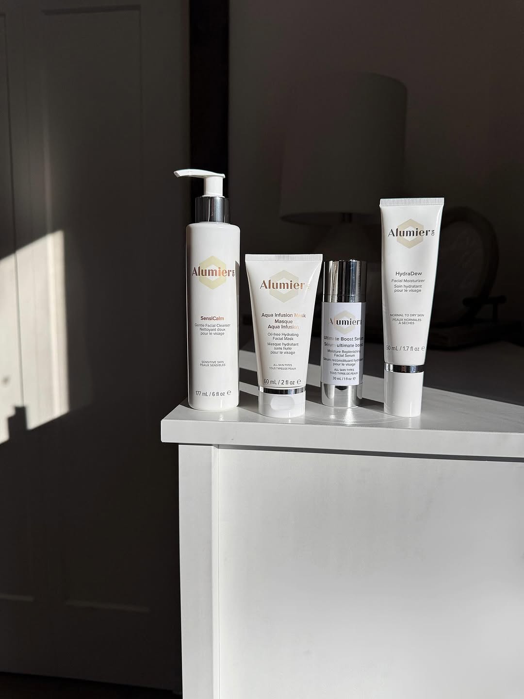 Professional AlumierMD skincare range in clinic